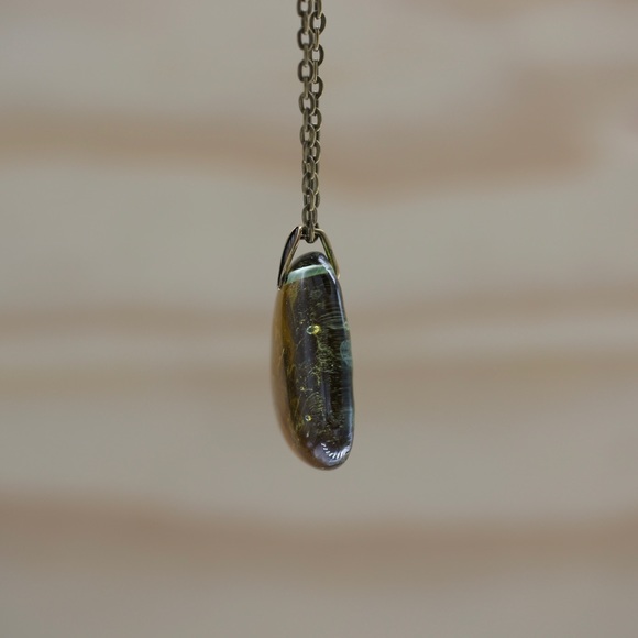 Wine and Tequila Recycled Glass Necklace Don Julio Sustainable Jewelry Handmade - Picture 6 of 7